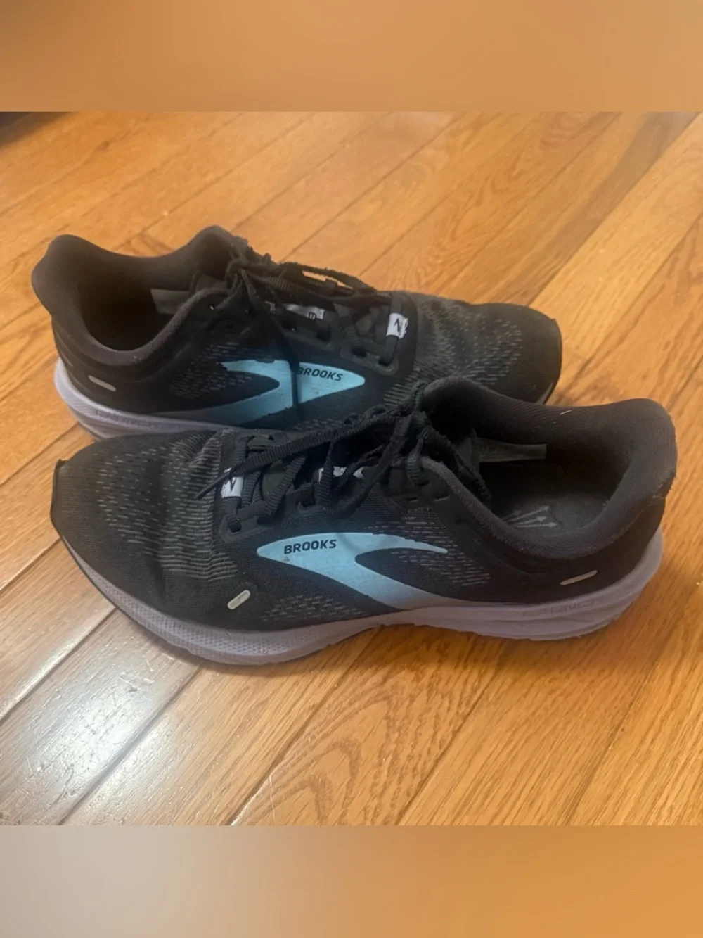 Brooks Launch 9 Womens 10 Shoes Running Walking Sneaker Black Blue - Picture 1 of 11